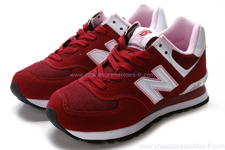 new balance 574 rouge vin